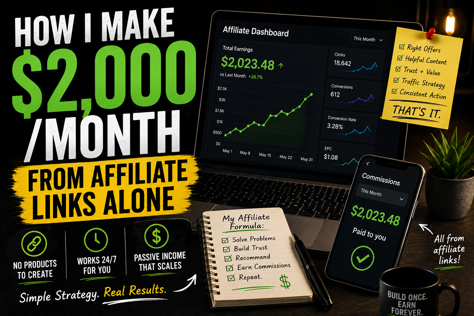 How I Make $2,000/Month from Affiliate Links Alone