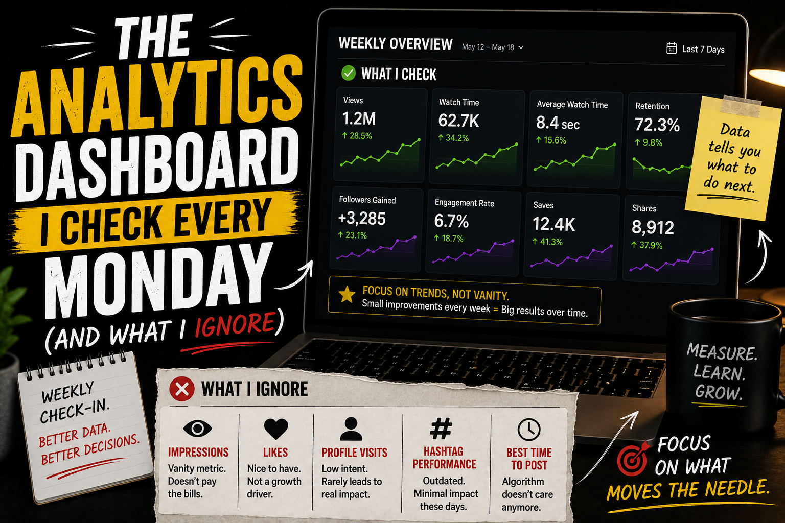 The Analytics Dashboard I Check Every Monday (And What I Ignore)