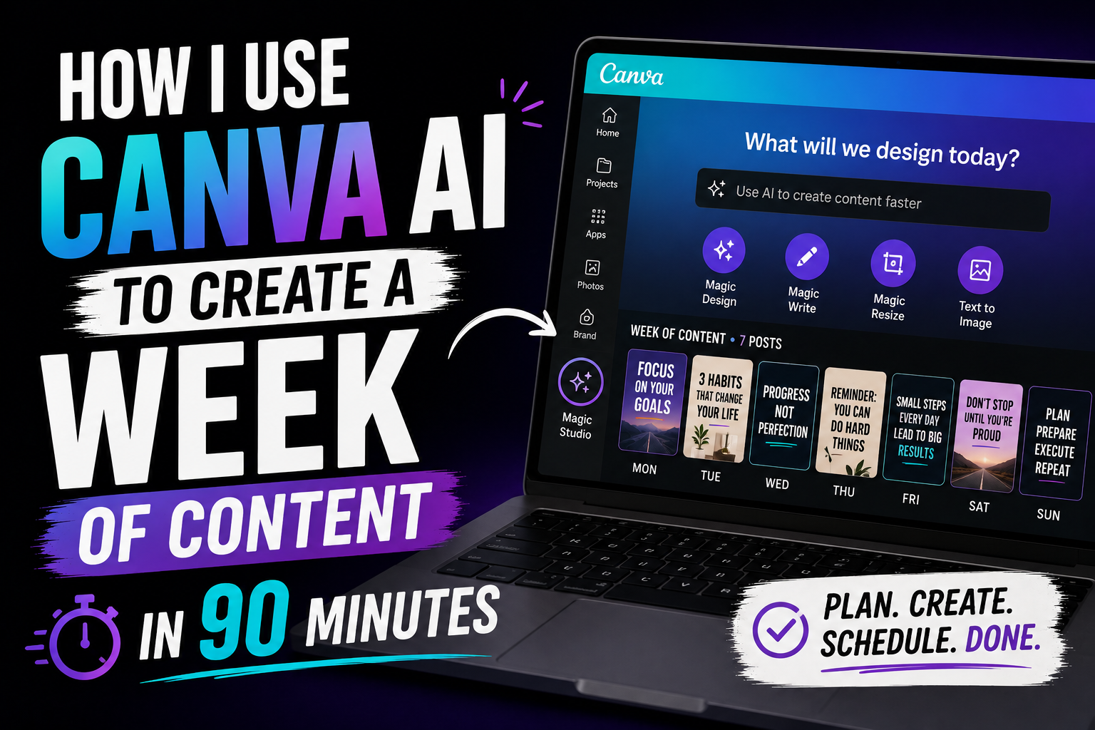 How I Use Canva AI to Create a Week of Content in 90 Minutes