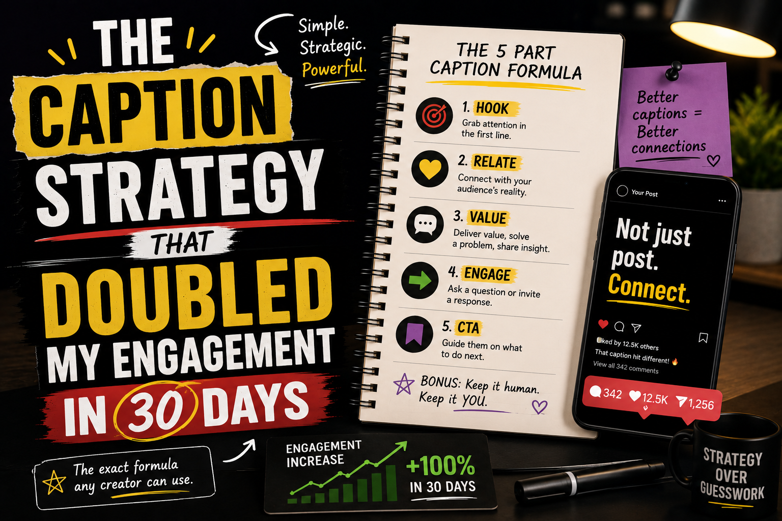 The Caption Strategy That Doubled My Engagement in 30 Days