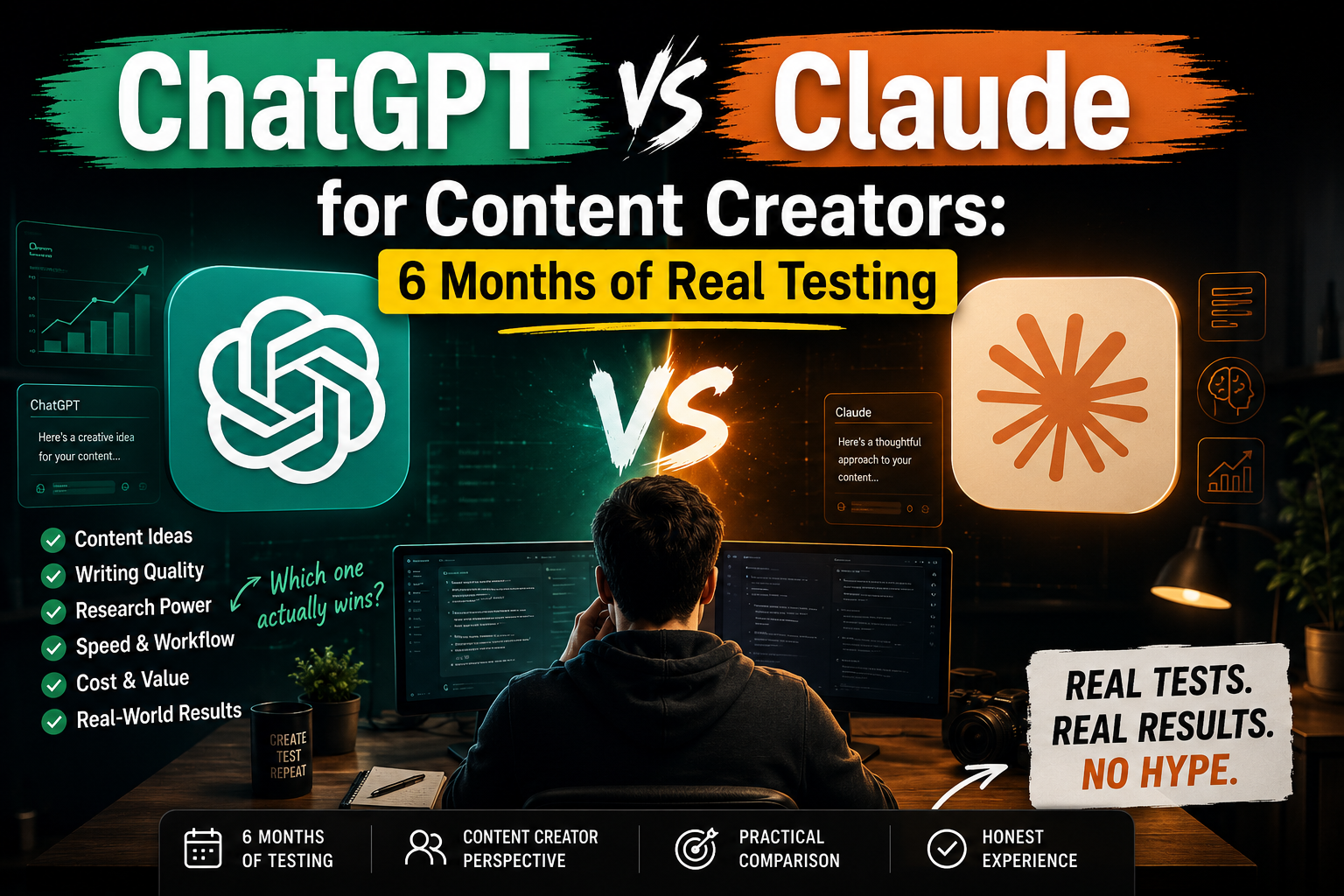 ChatGPT vs Claude for Content Creators: 6 Months of Real Testing
