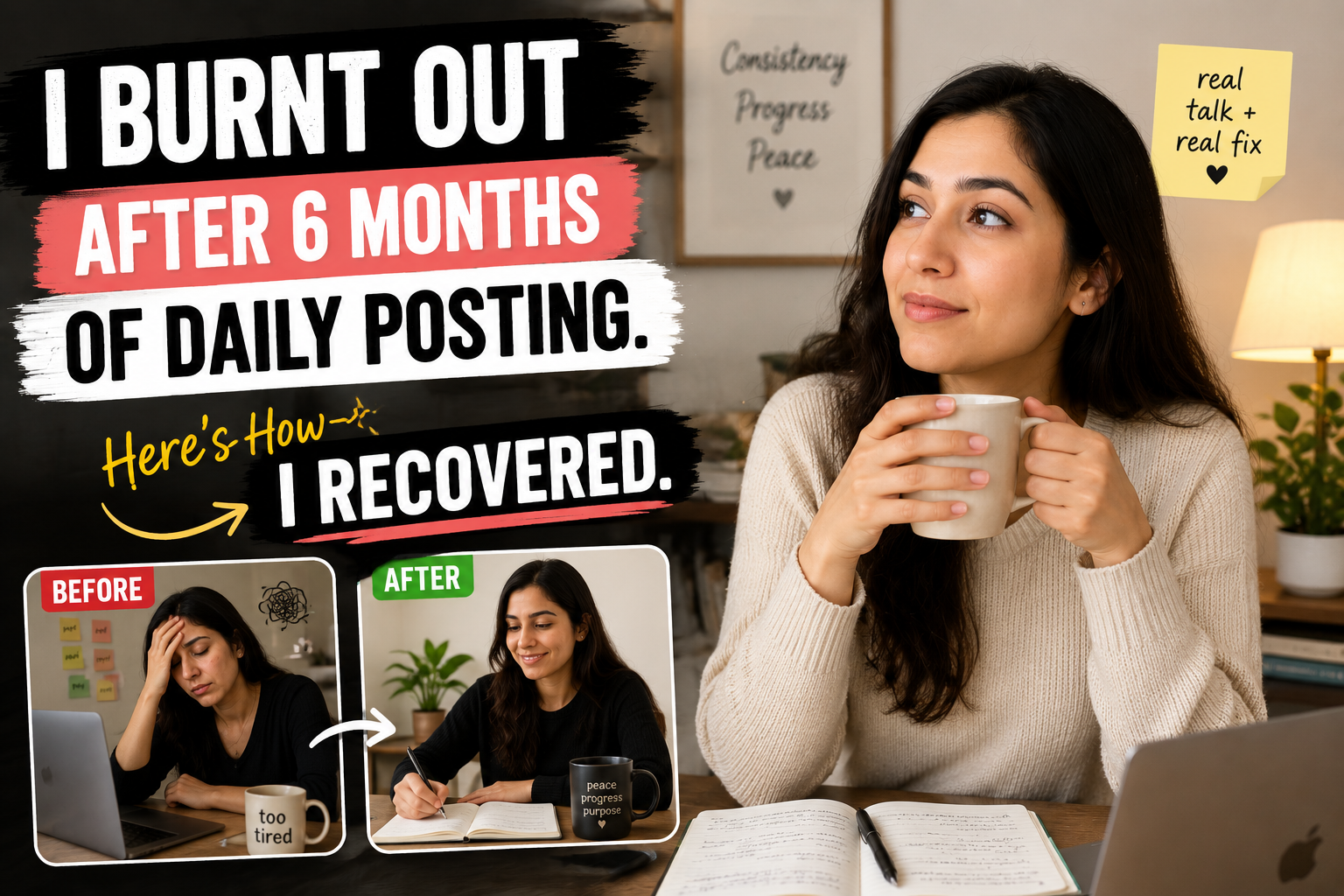 I Burnt Out After 6 Months of Daily Posting. Here's How I Recovered.