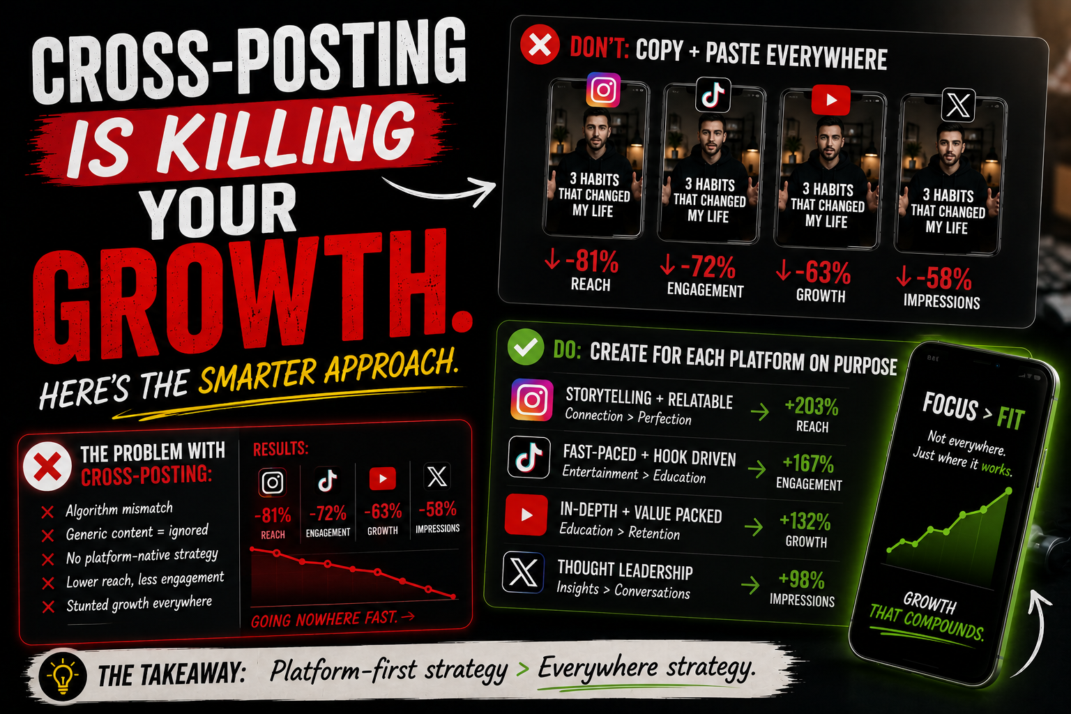 Cross-Posting Is Killing Your Growth. Here's the Smarter Approach.