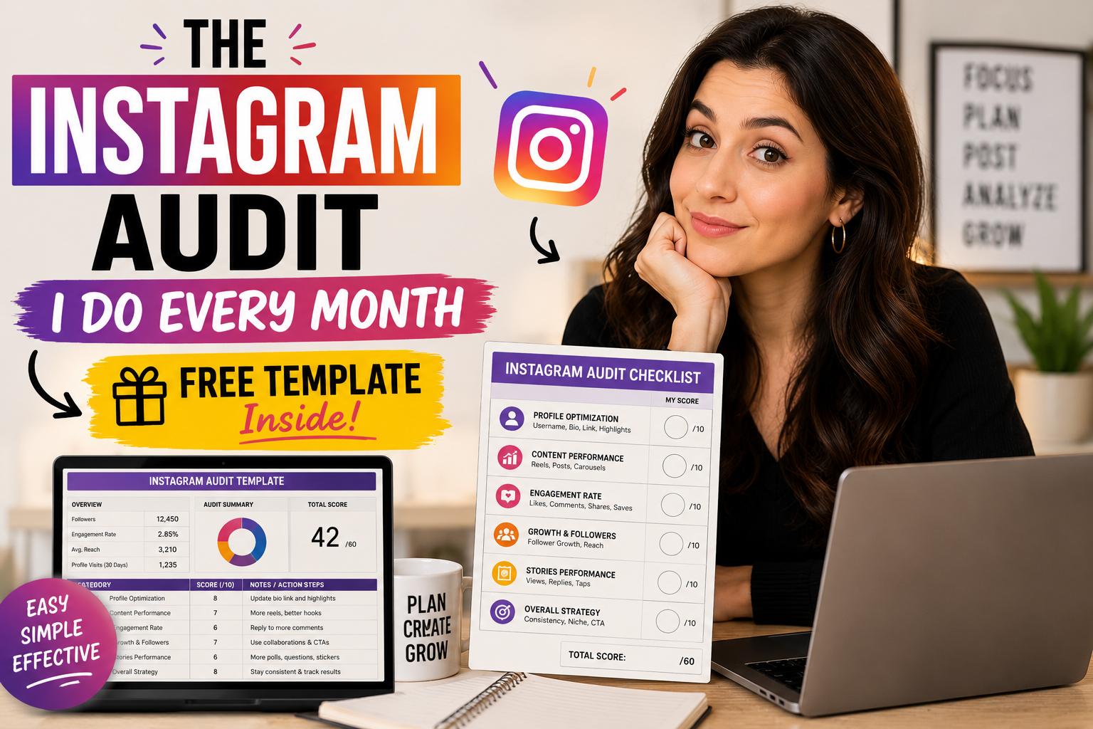 The Instagram Audit I Do Every Month (Free Template Inside)